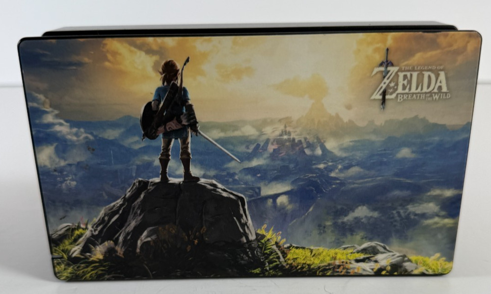 Nintendo Switch Dock HAC-007 Zelda Breath of the Wild Skin Black OEM Tested Work